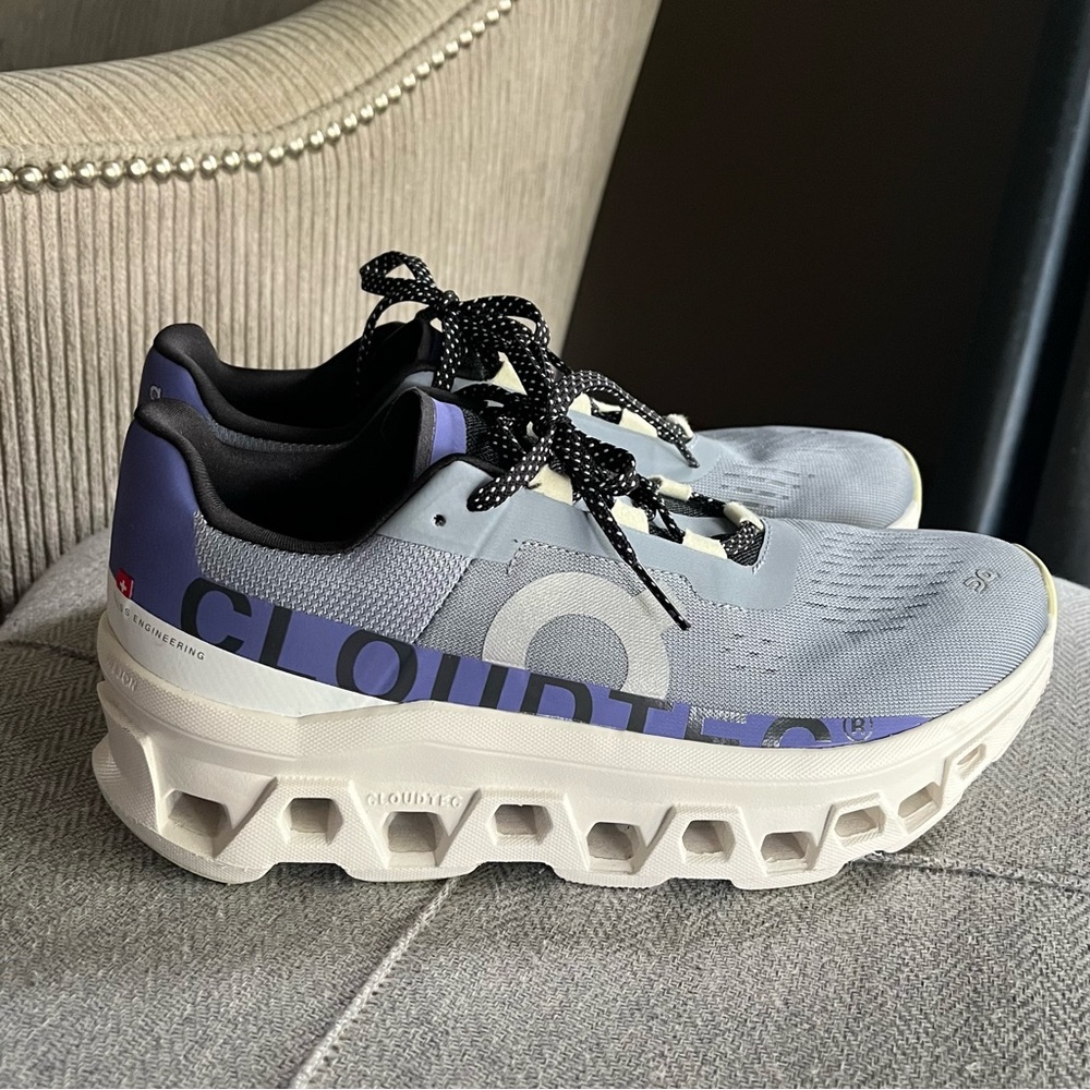 On Running Cloudaway Athletic Shoes in Light Blue and Purple